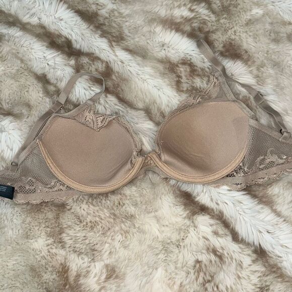 Natori nude soft cup bra with lace trim | Sz 30D - Picture 7 of 8